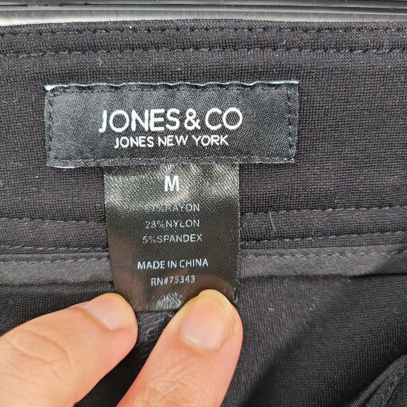 JONES & CO Jones New York Women Black Pants - M - Picture 4 of 8